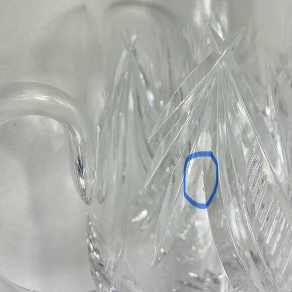 Waterford Vtg Heavy 14 oz Tankard Dunmore w/ Crest 4.5" Tall Mug Handles - Picture 8 of 11